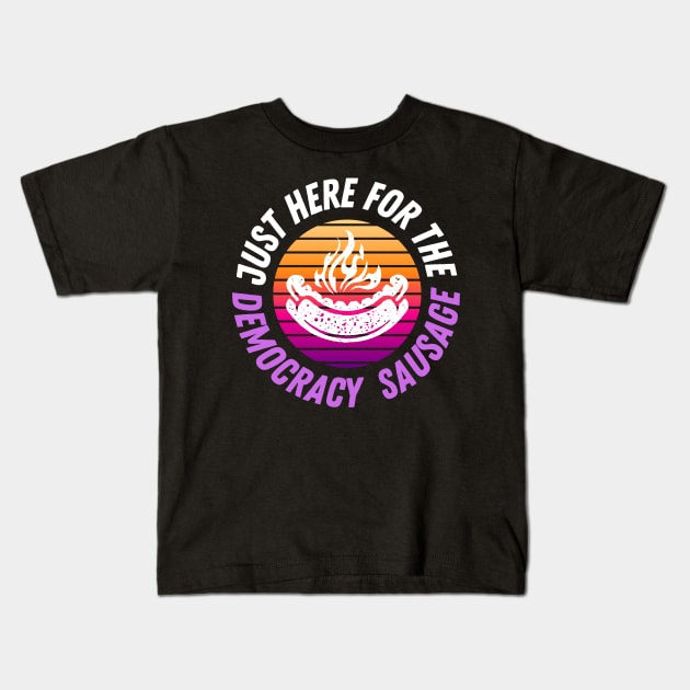 Democracy sausage design Kids T-Shirt by DestinationAU